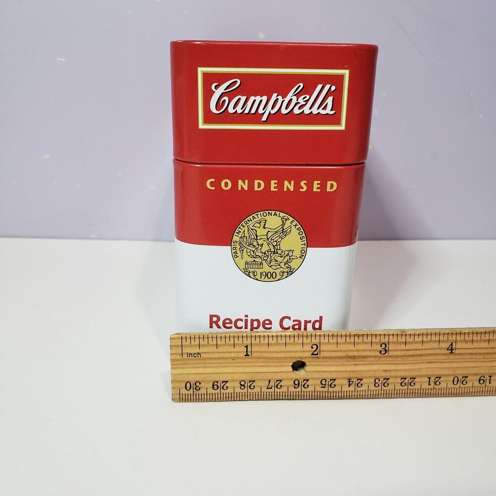 Campbell Condensed Soup Metal Tin Recipe Container /w Recipes 2011 - Picture 12 of 12
